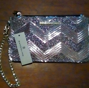 Bandolino sequin wristlet